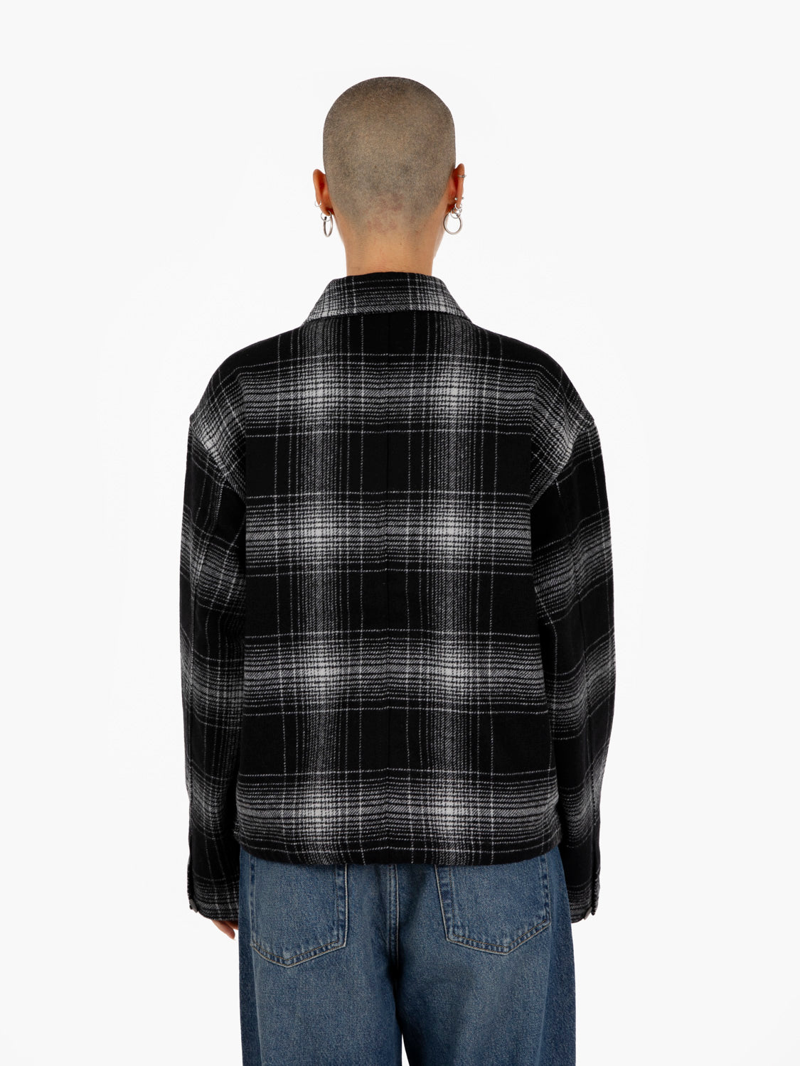W' Brennan Shirt Jac check black / wax