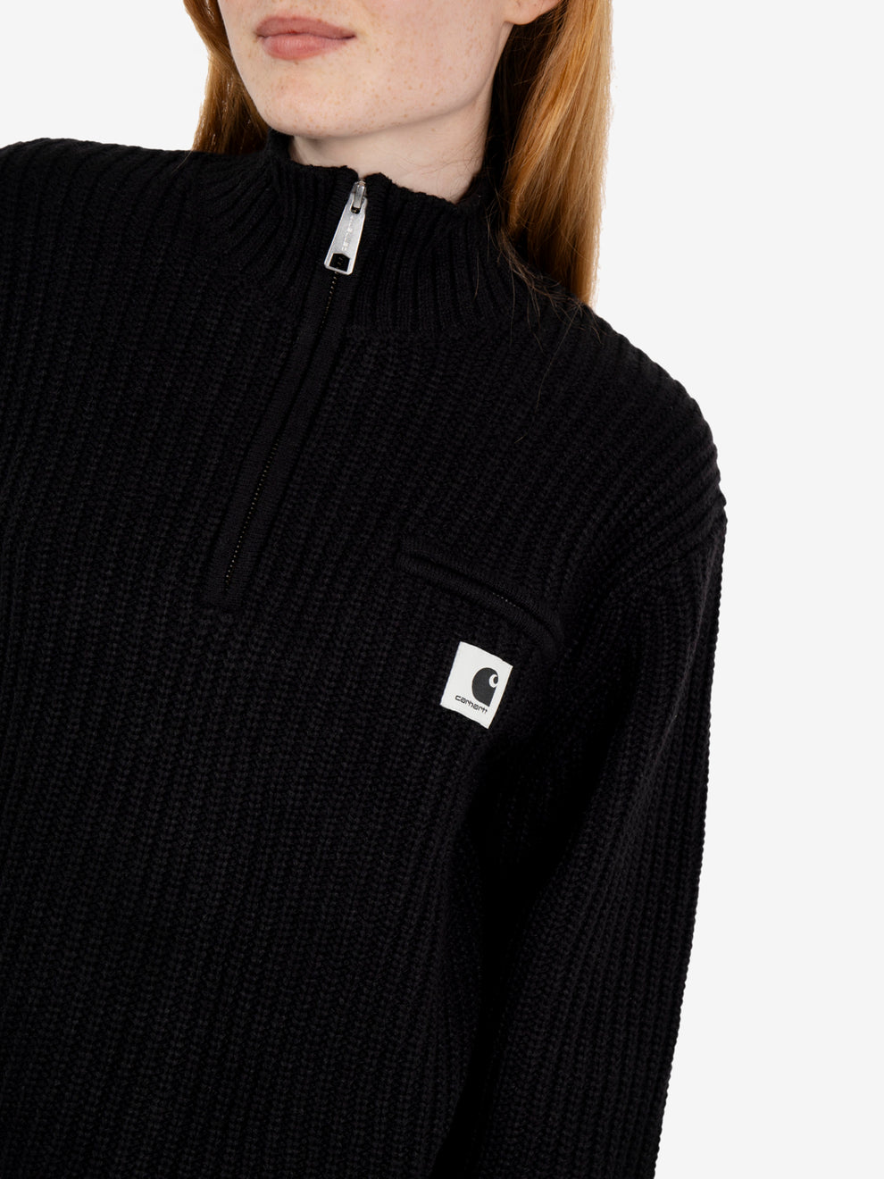 W' DETROIT HALF ZIP SWEATER BLACK I037036.89XX.03
