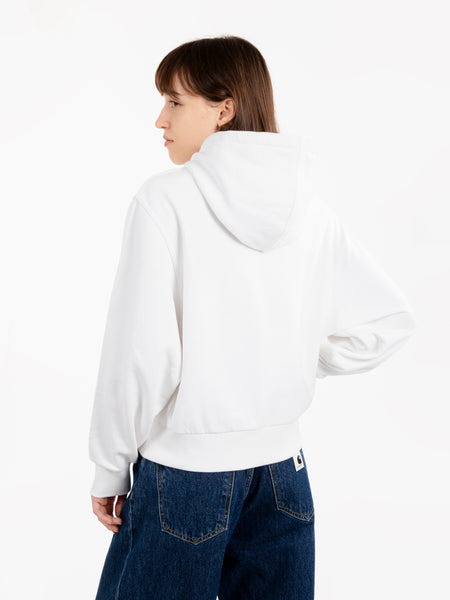 W' HD American script sweat white