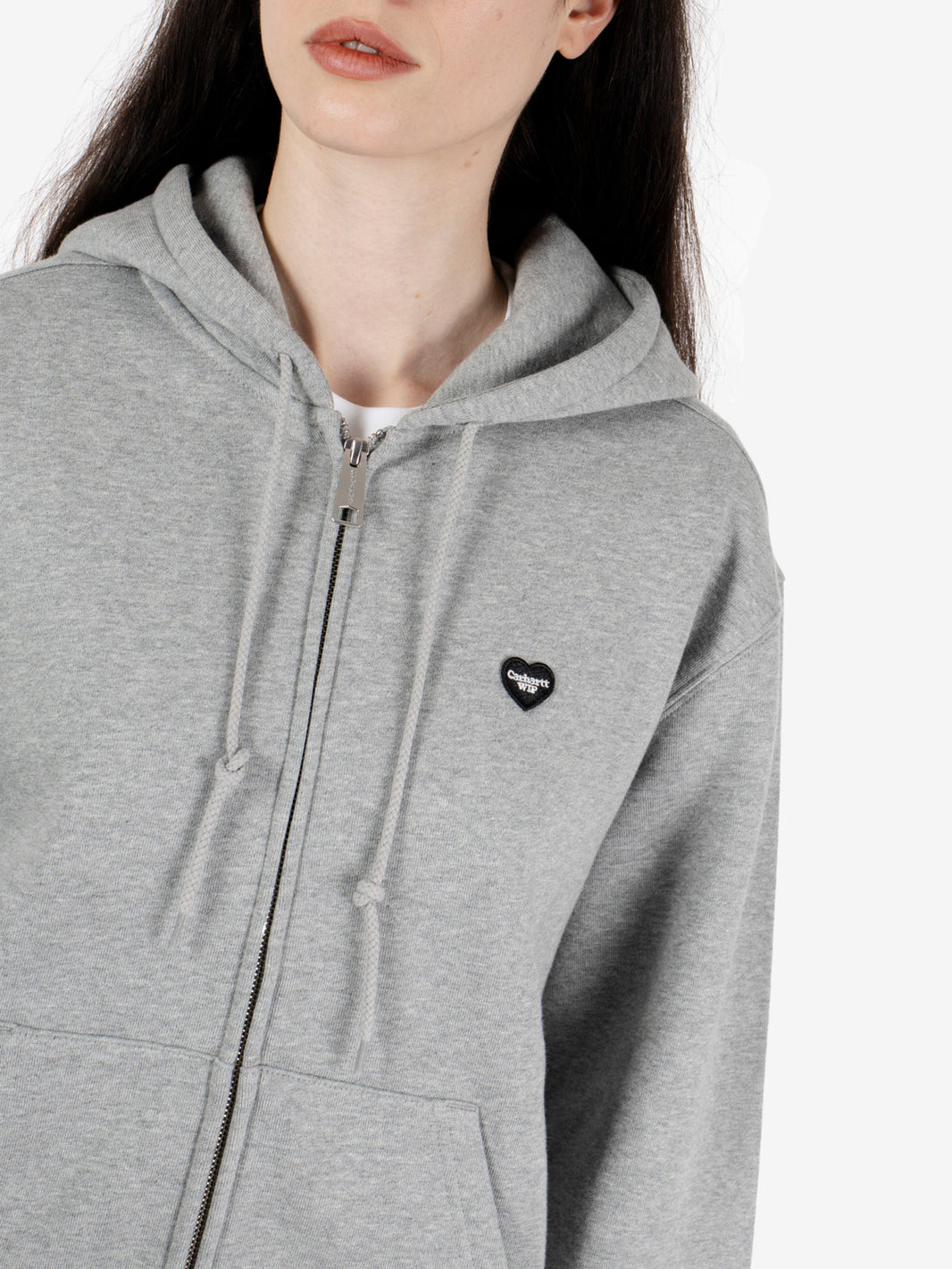 W' HD Small Heart Patch Jkt grey heather