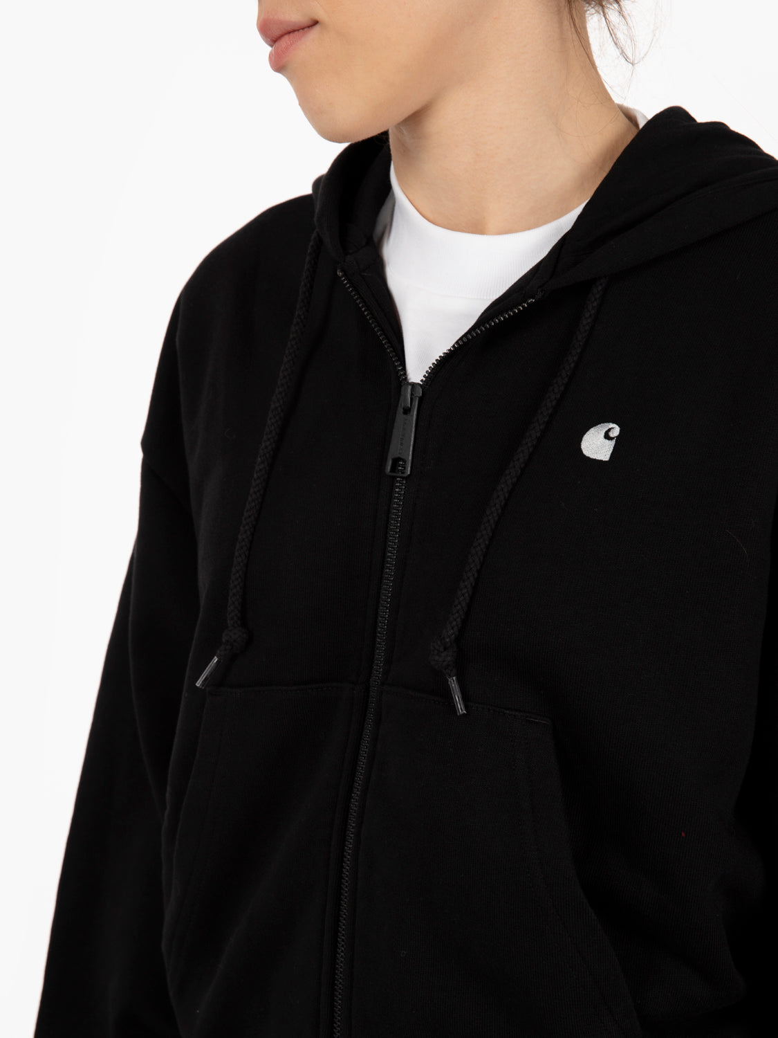 W' hooded casey jacket black / silver