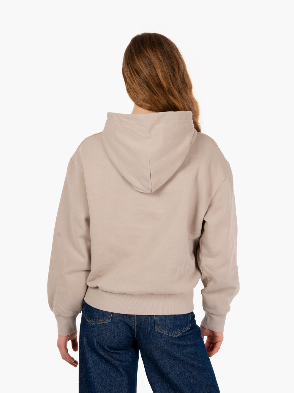 W hooded casey sweatshirt dusky beige / silver
