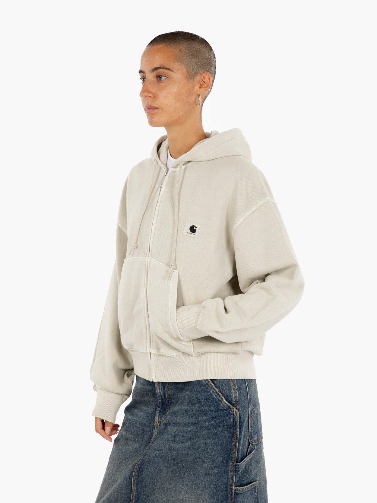 W' Hooded Nelson jacket fleur de sel
