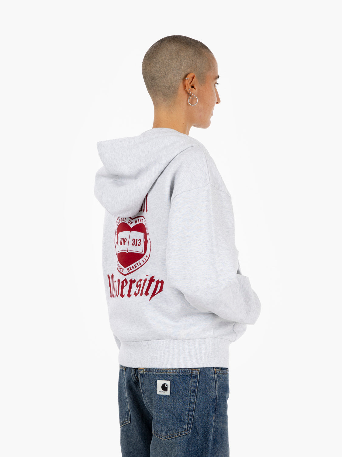 W' Hooded Schooling jacket ash heather