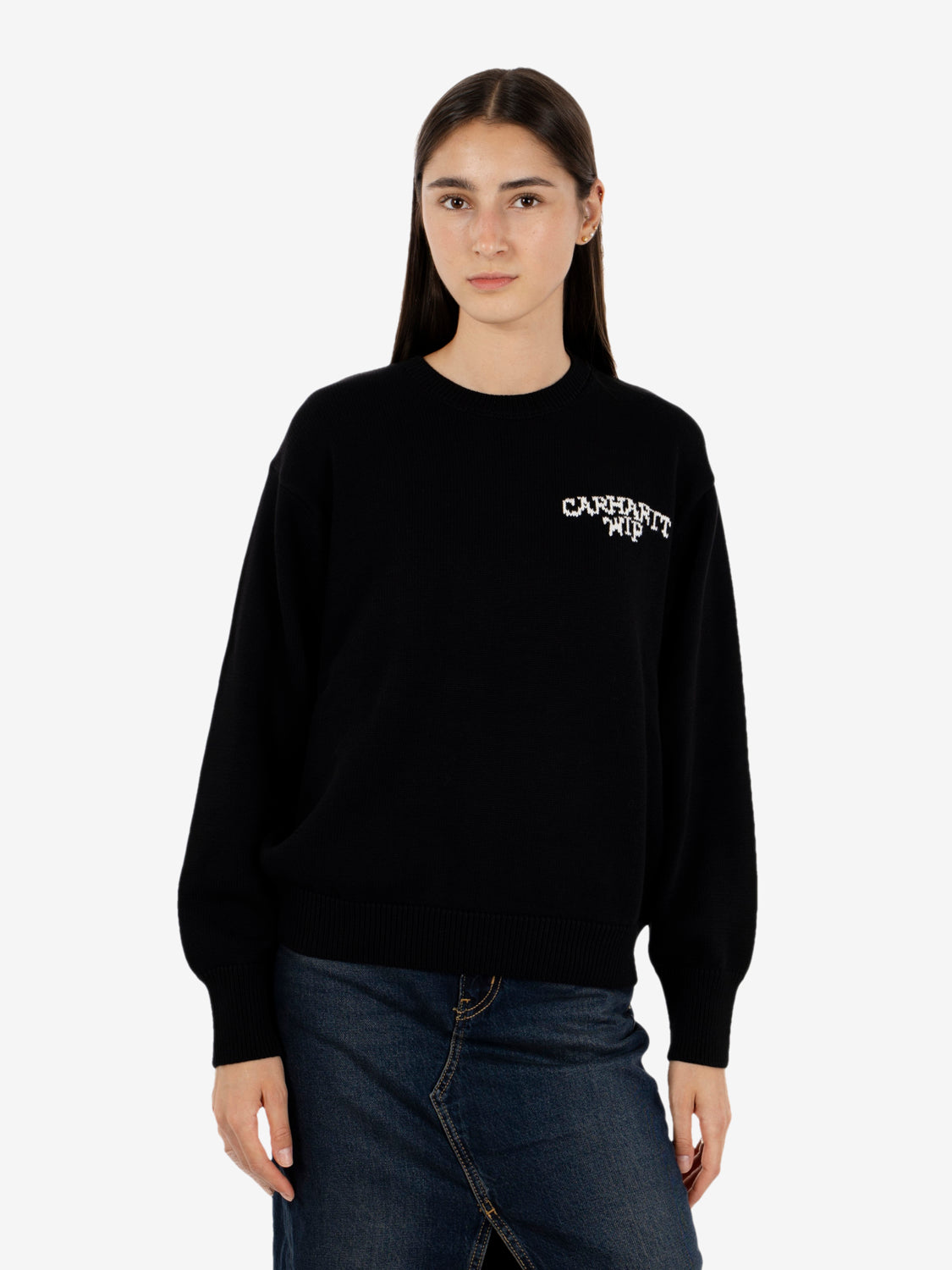W' Hugging Cats Sweater black / wax