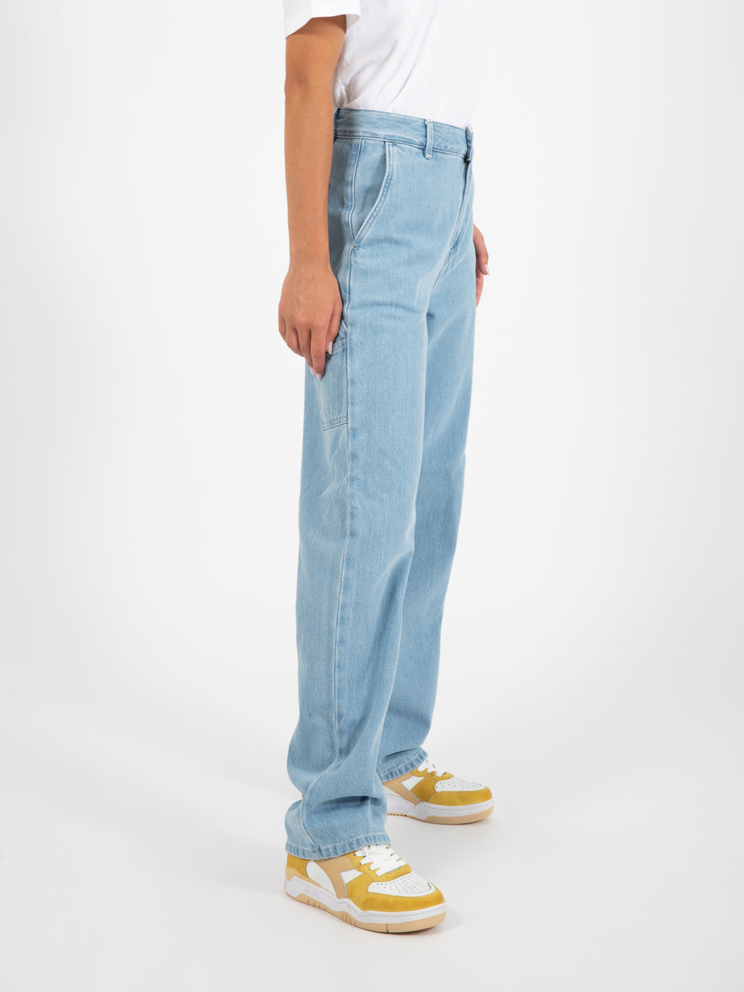 W' Pierce Pant Straight Blue Stone Bleached