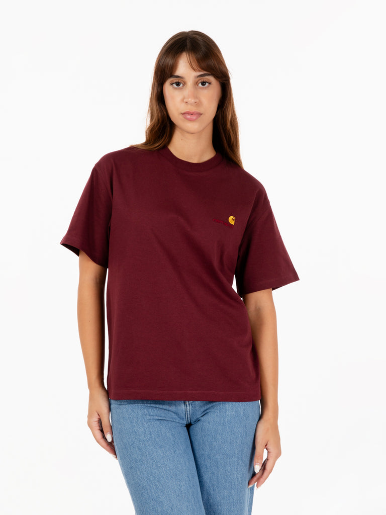 Carhartt WIP - W' S/S American Script T-Shirt malbec