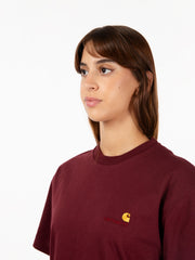 Carhartt WIP - W' S/S American Script T-Shirt malbec