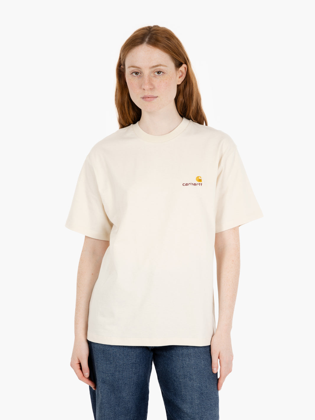 W' S/S American Script T-Shirt natural