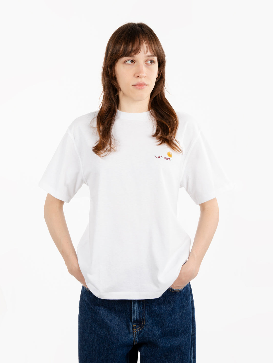 W' S/S American Script t-shirt white