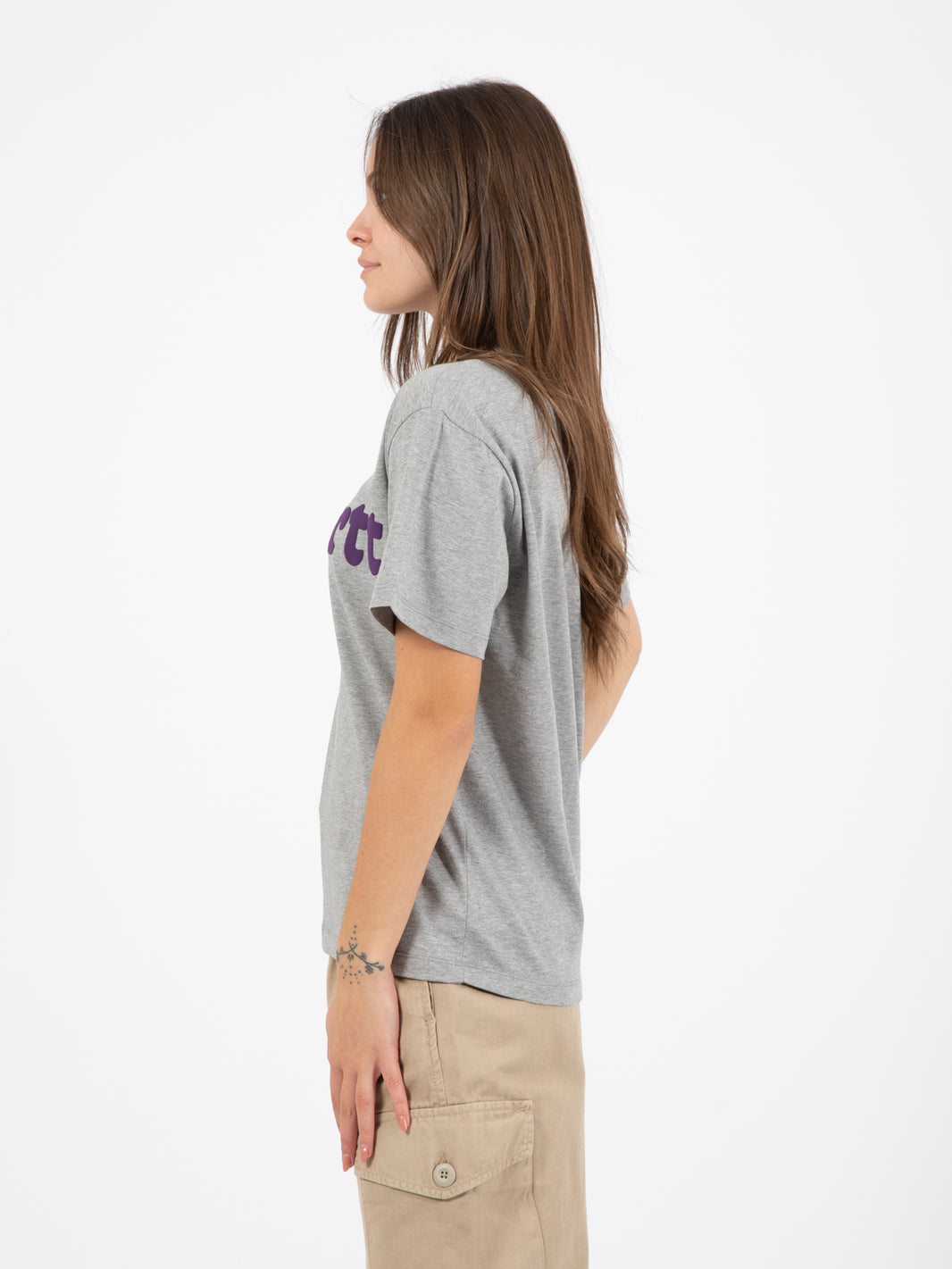 W' S/S Bubbles T-shirt Grey Heather / Cassis