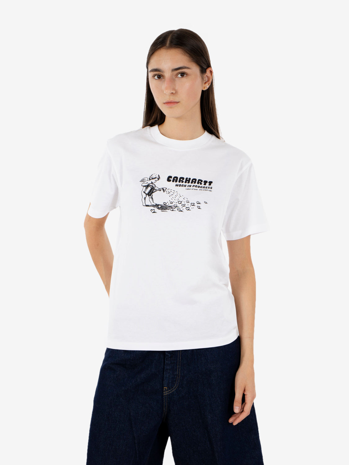 W' S/S Bumper Sticker t-shirt white