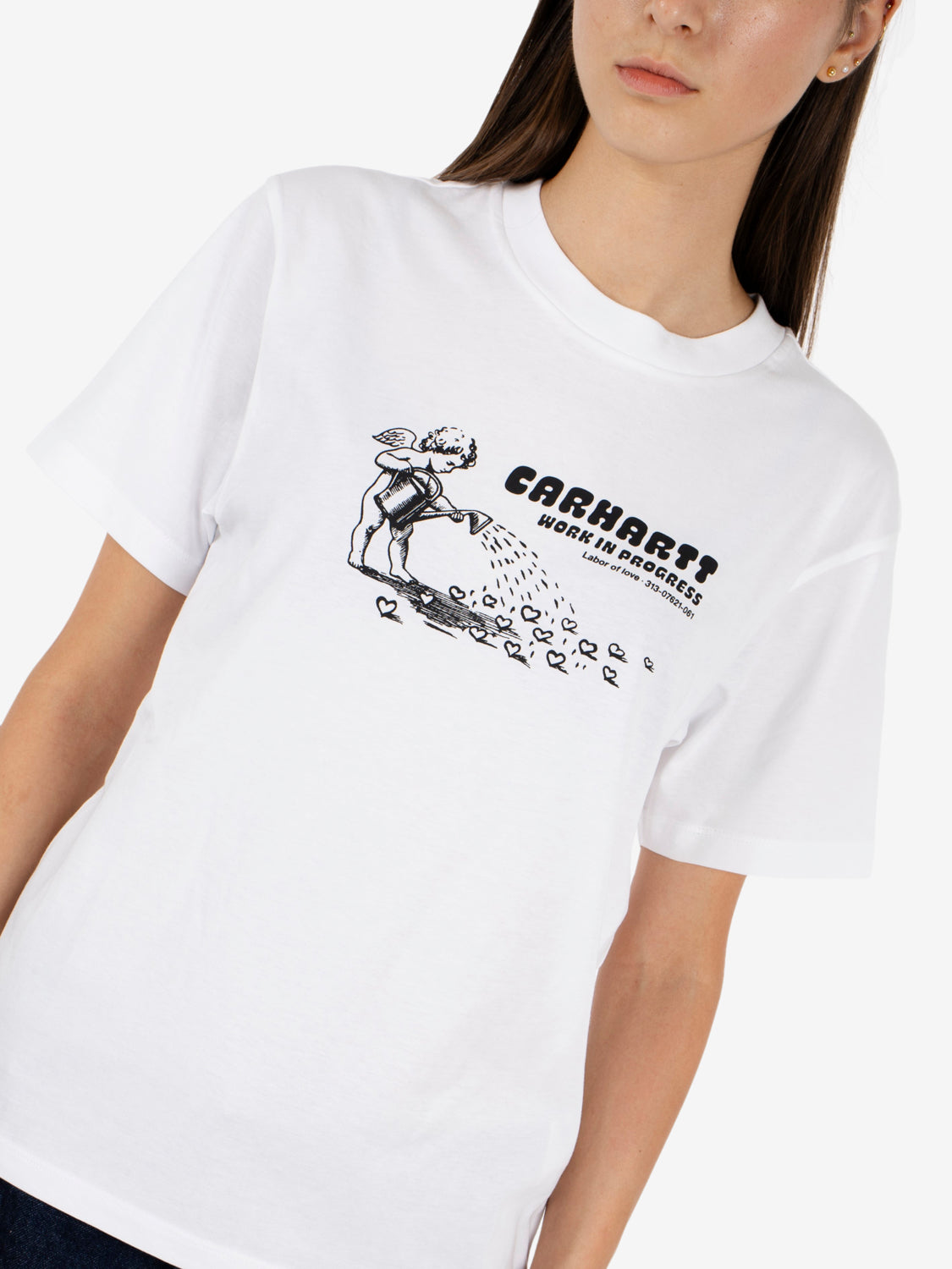 W' S/S Bumper Sticker t-shirt white