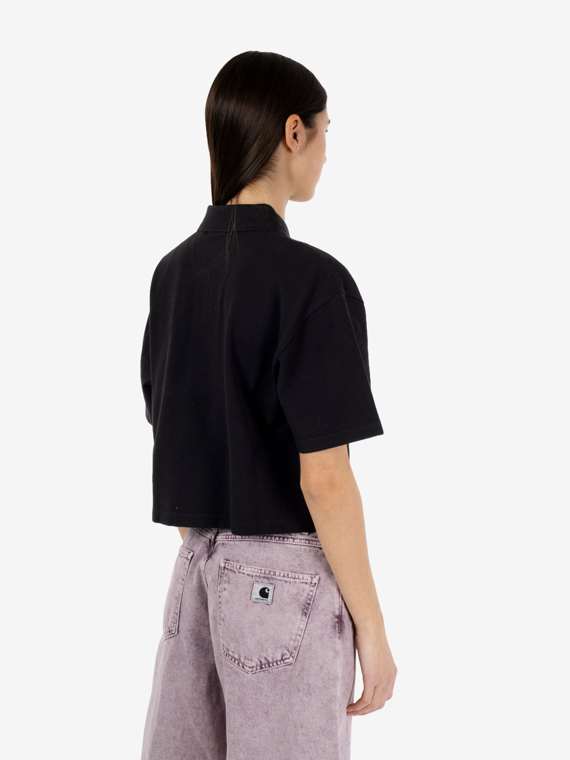 W' S/S Carhartt Script Polo TS Black