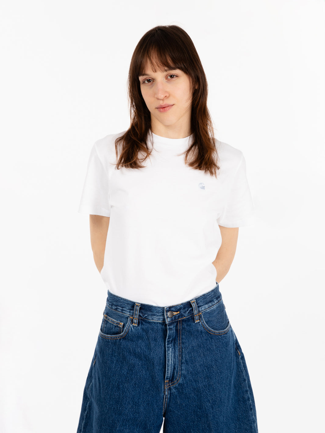 W' S/S Casey T-Shirt White / Silver