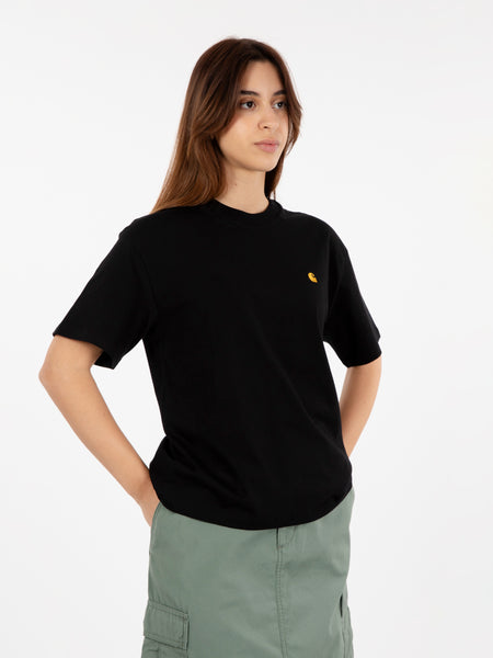 W' S/S chase t-shirt black / gold