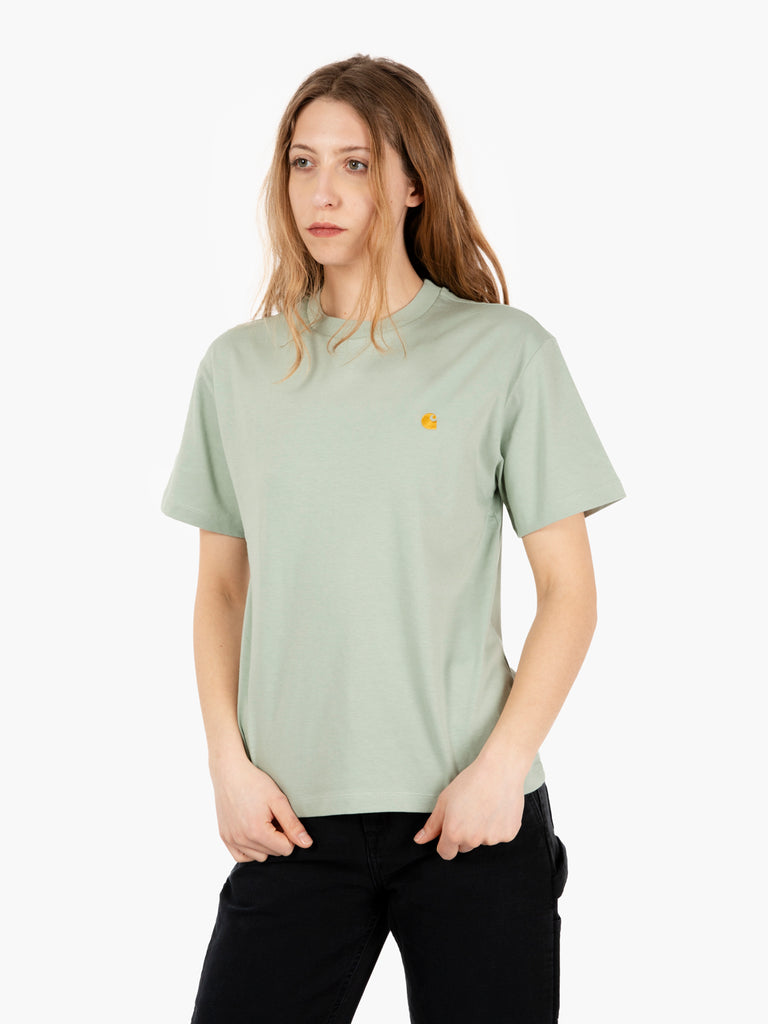 Carhartt WIP - W S/S Chase t-shirt frosted green / gold