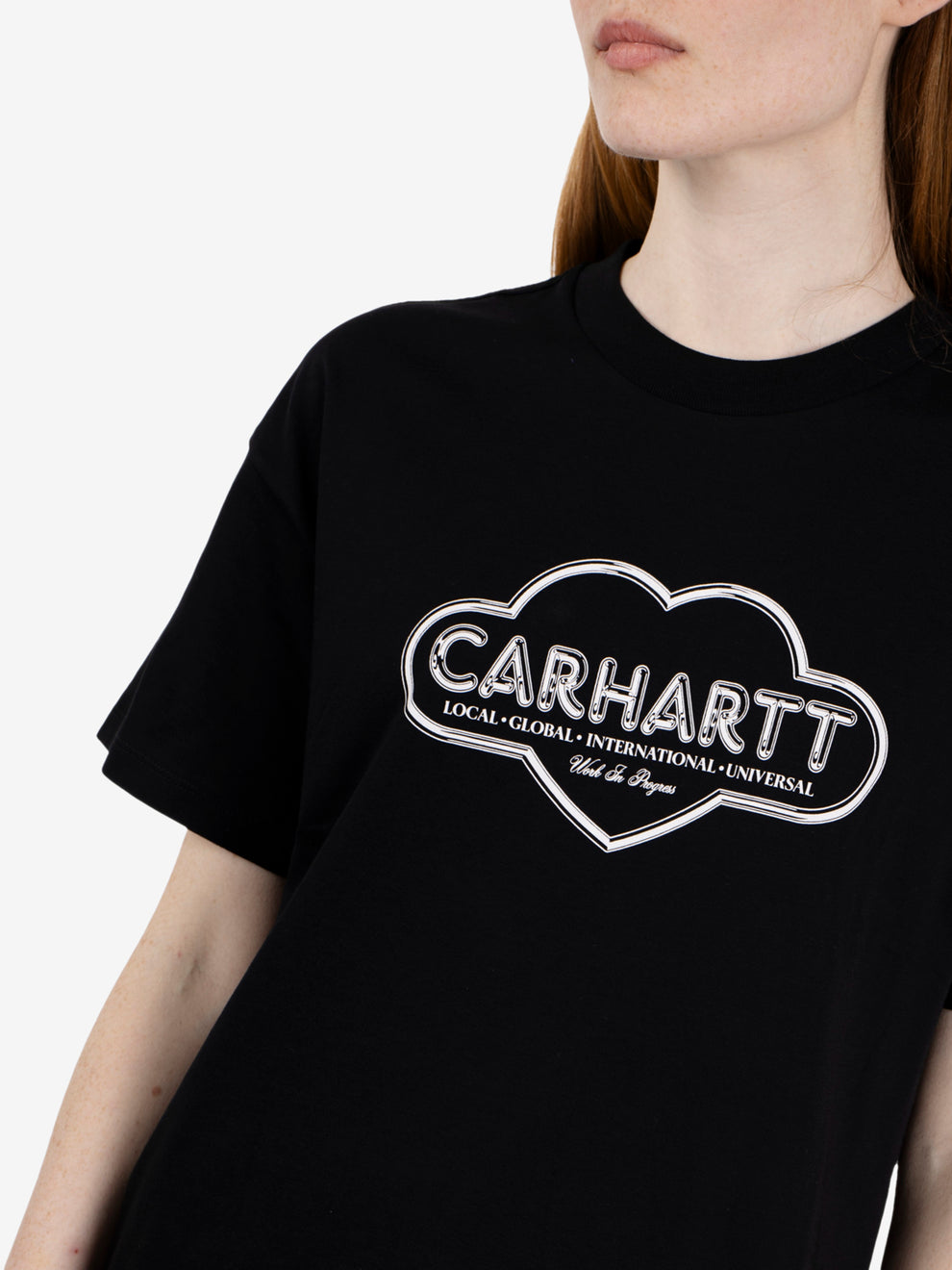 W' S/S Cloud Heart T-Shirt black