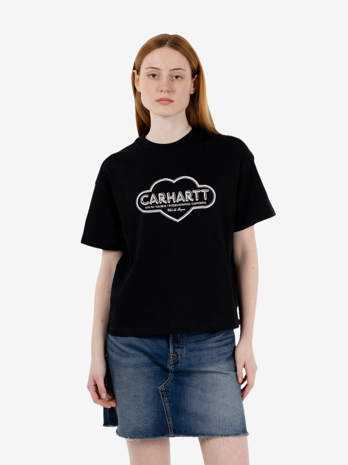 W' S/S Cloud Heart T-Shirt black