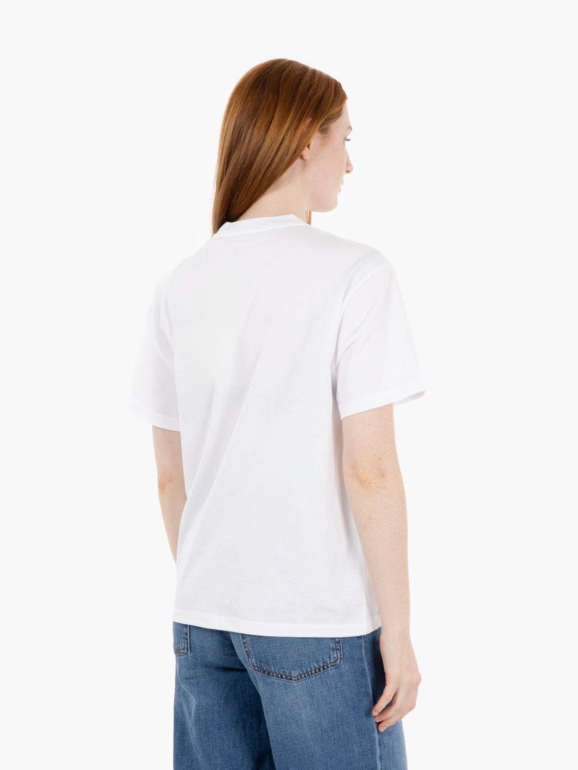 W' S/S Heart patch t-shirt white / red 