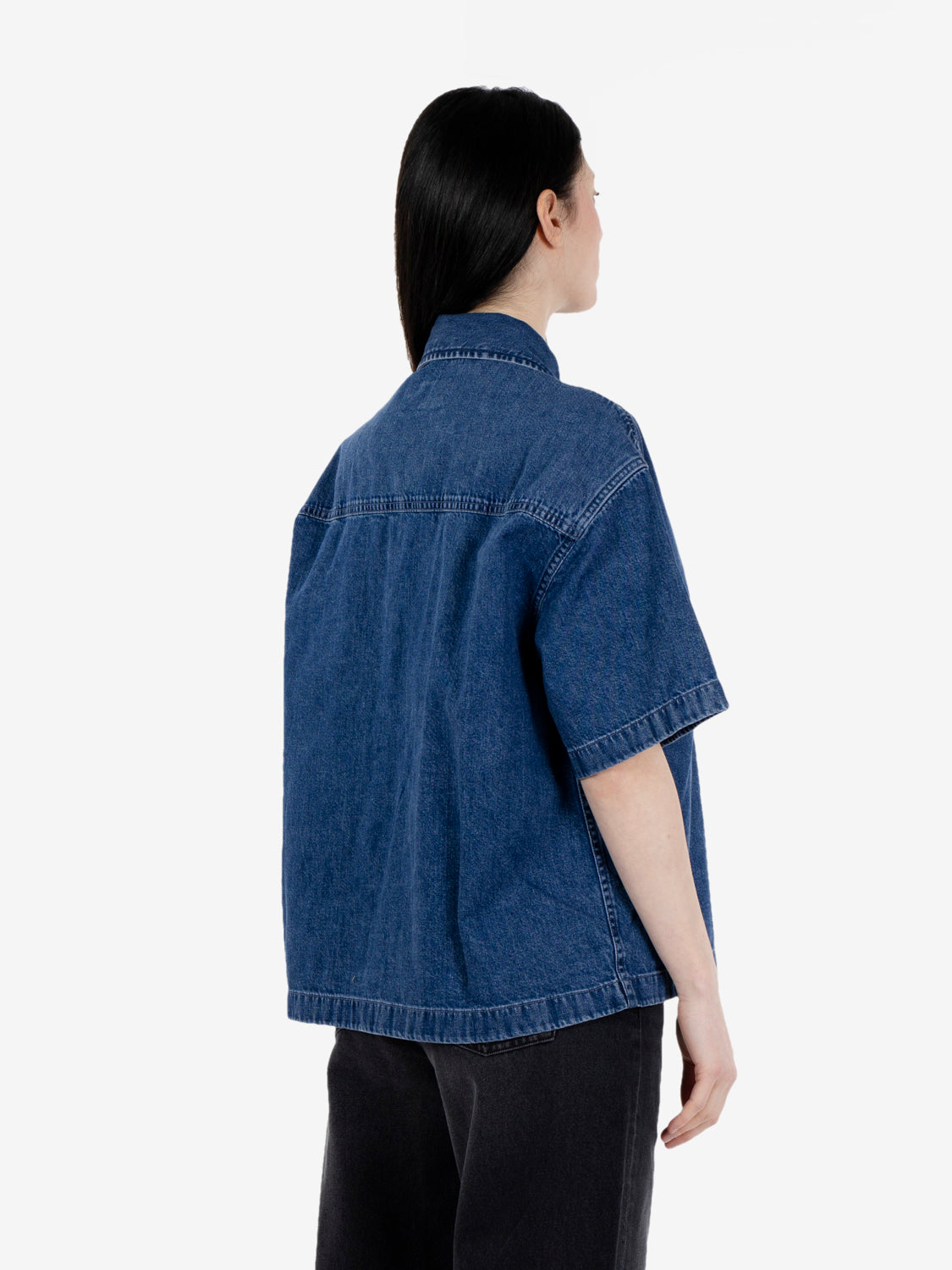 W' S/S Lovilia Shirt Blue stone washed