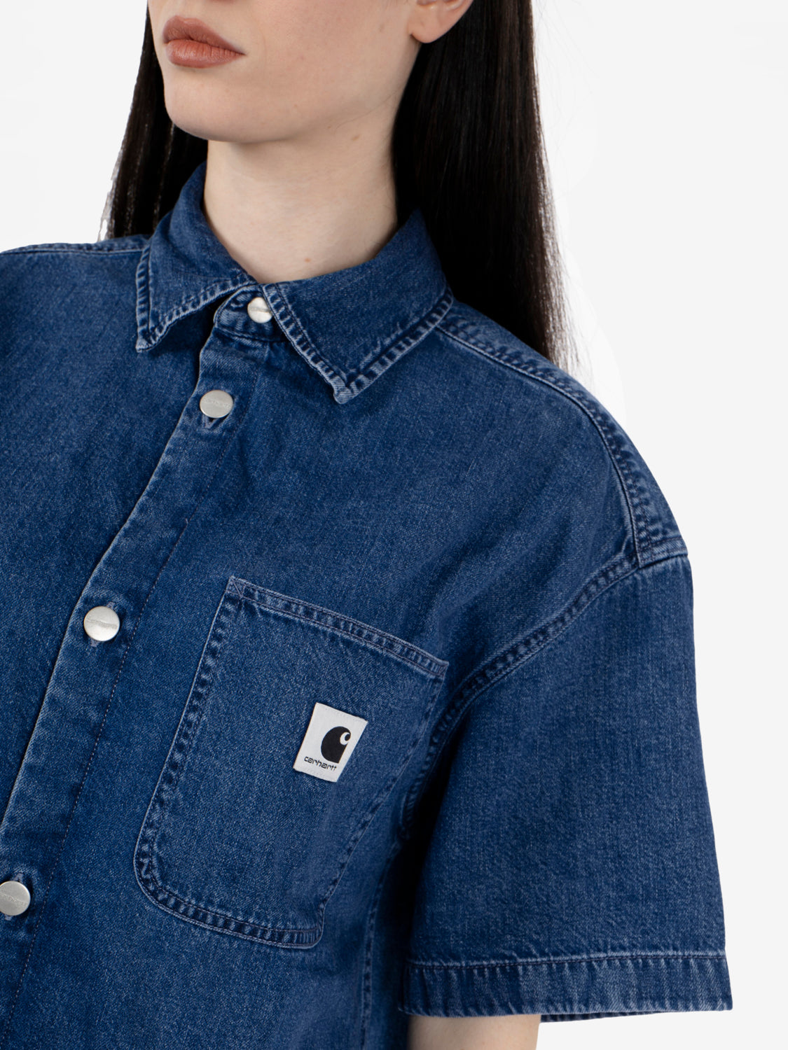 W' S/S Lovilia Shirt Blue stone washed