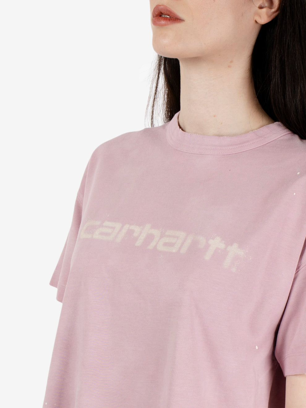 W' S/S Painter T-Shirt hortensia destroy wash