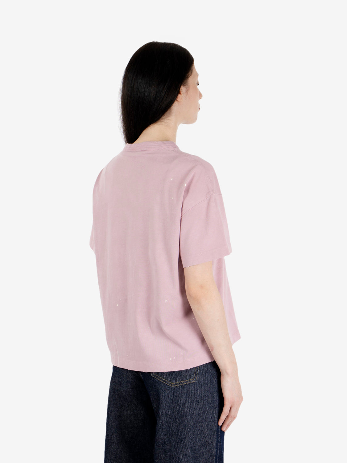W' S/S Painter T-Shirt hortensia destroy wash