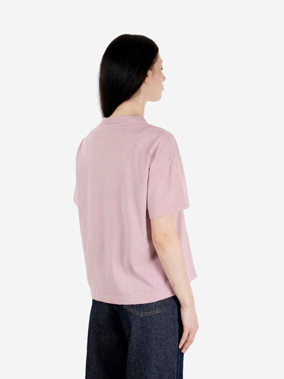 W' S/S Painter T-Shirt hortensia destroy wash