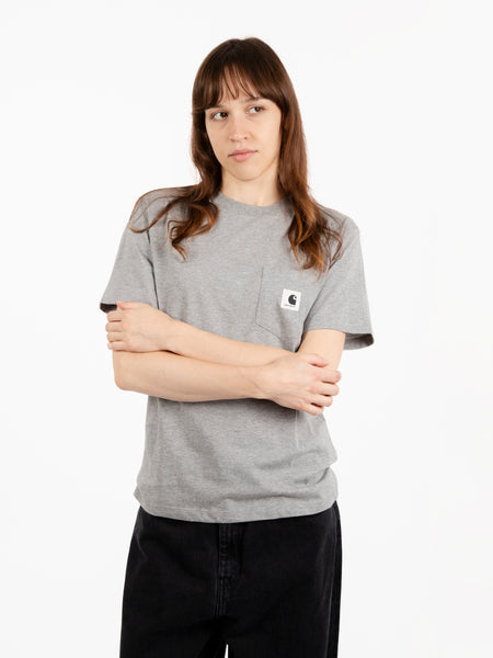 W' S/S Pocket t-shirt grey heather