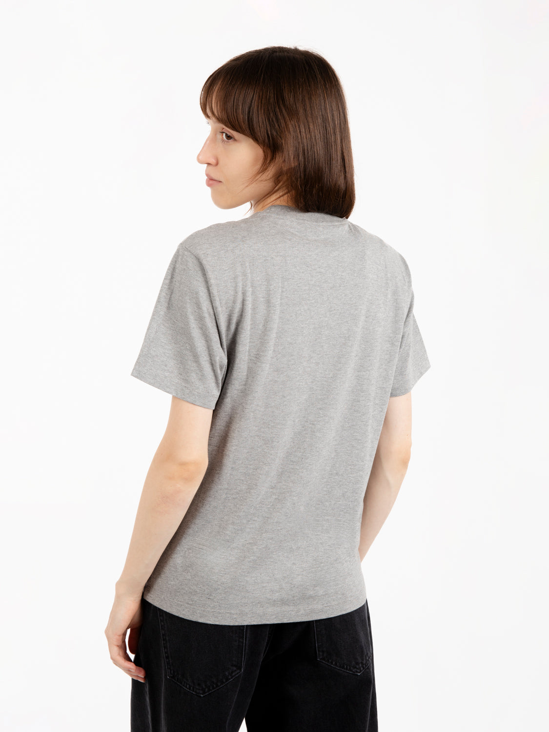 W' S/S Pocket t-shirt grey heather