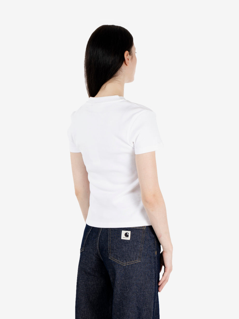 W' S/S Small Heart patch t-shirt white