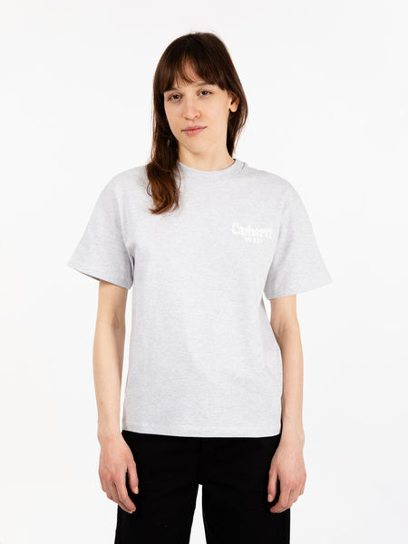 W' S/S Spree Halftone T-Shirt Ash Heather / White