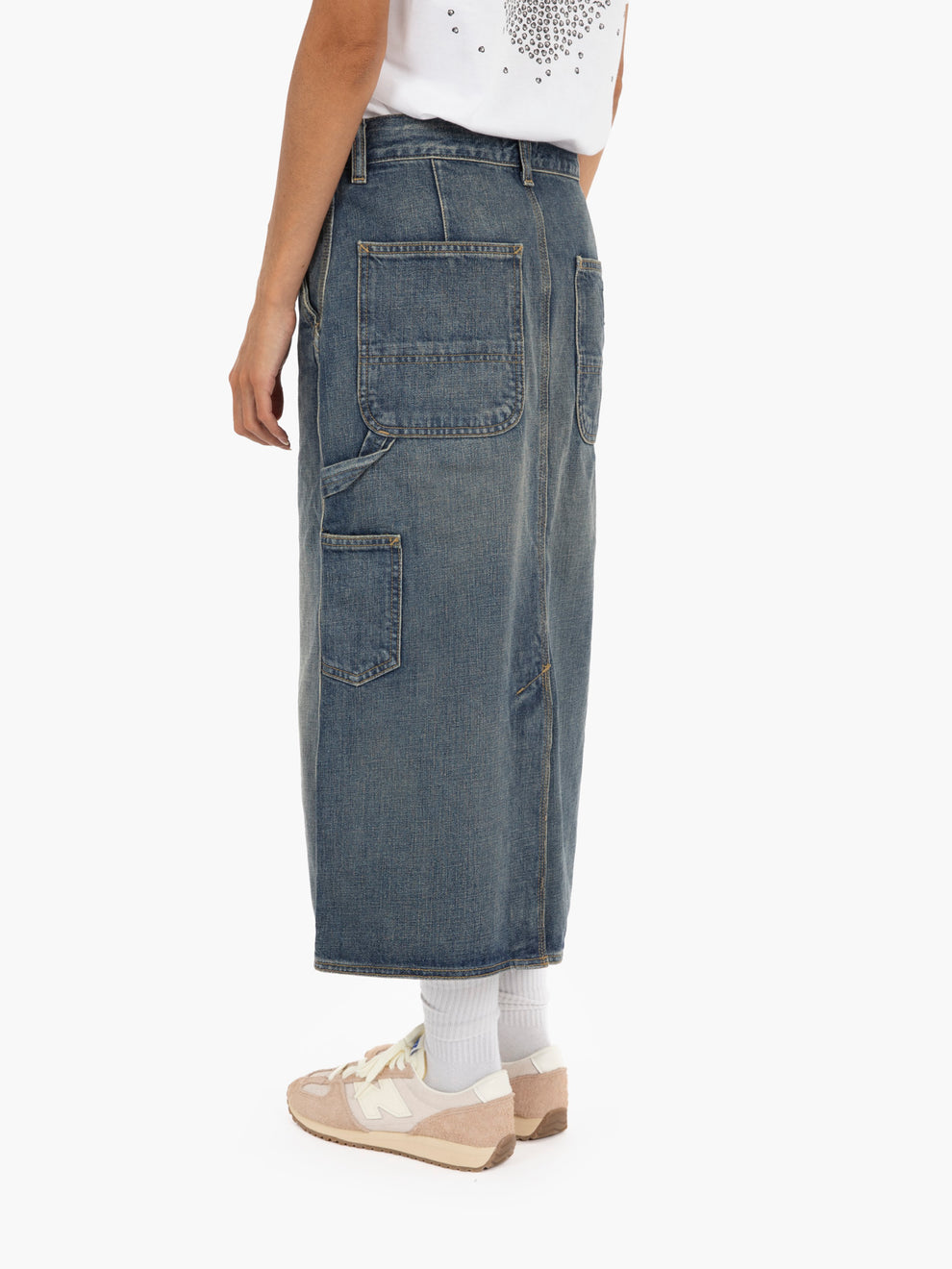 W' Single Knee Skirt Blue 