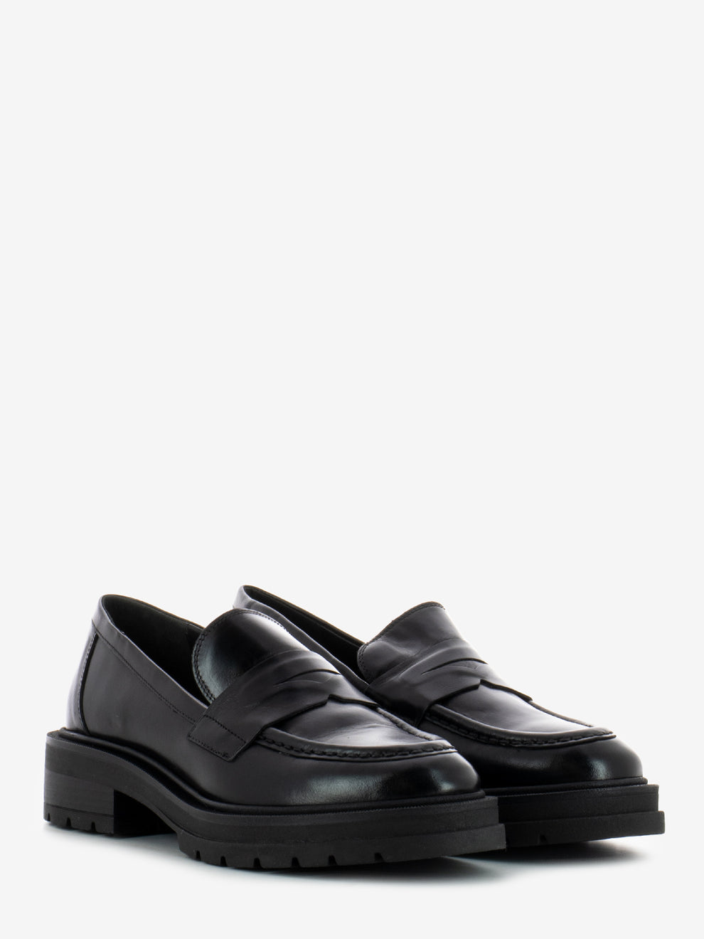 Patty clam Maya black moccasins