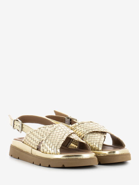 Sandali Thea Tress in pelle platino