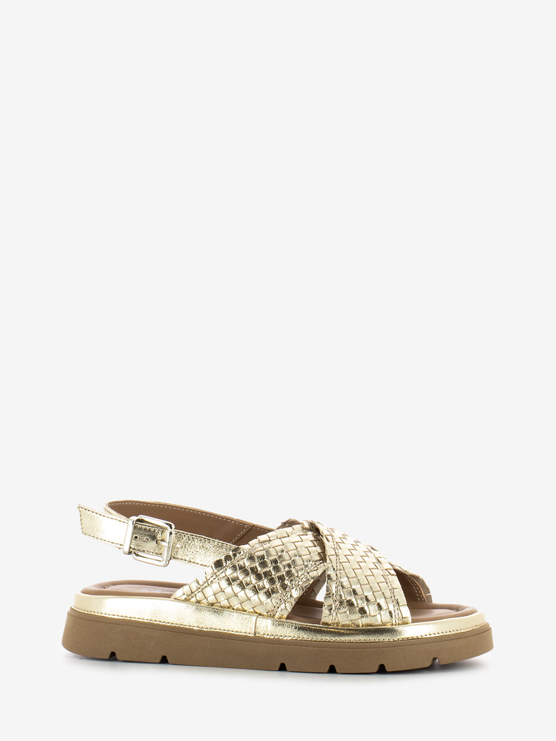 Sandali Thea Tress in pelle platino