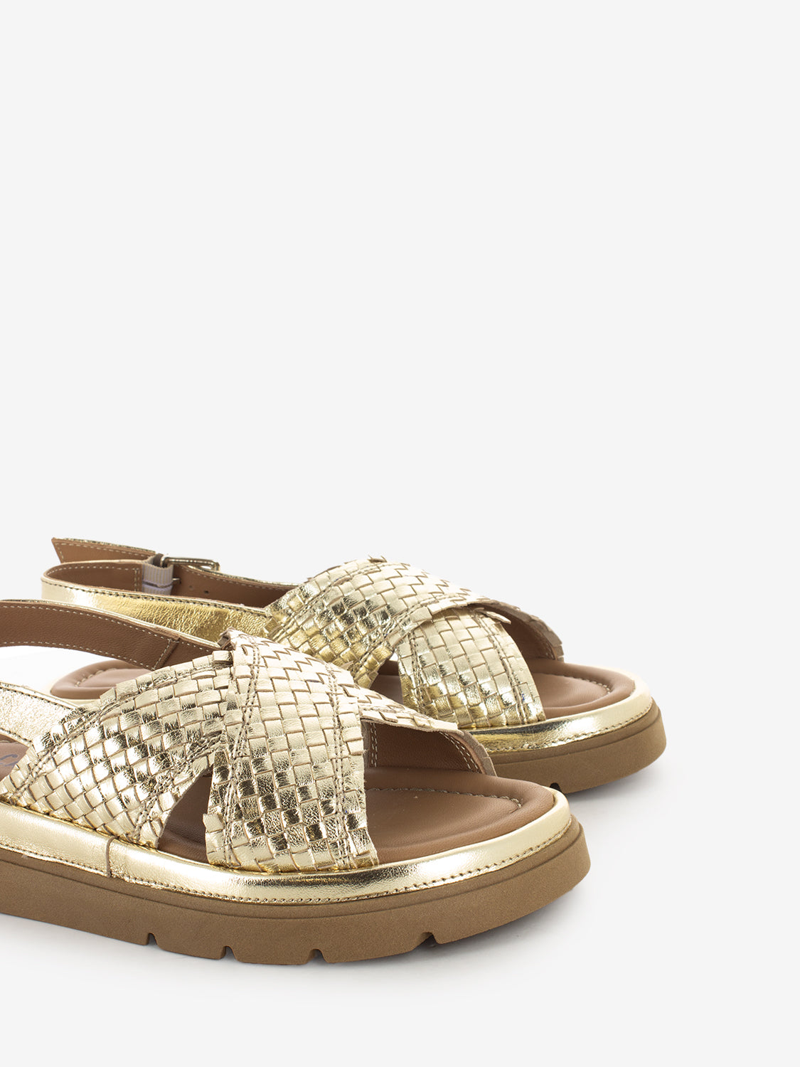 Sandali Thea Tress in pelle platino