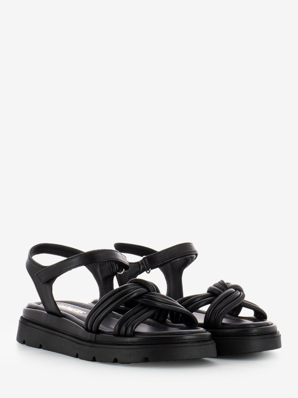Sandali Thea Twist in pelle nero
