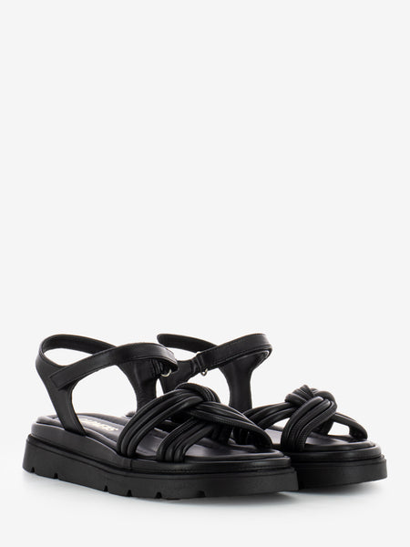 Sandali Thea Twist in pelle nero