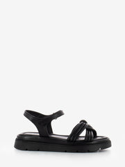 CARMENS - Sandali Thea Twist in pelle nero