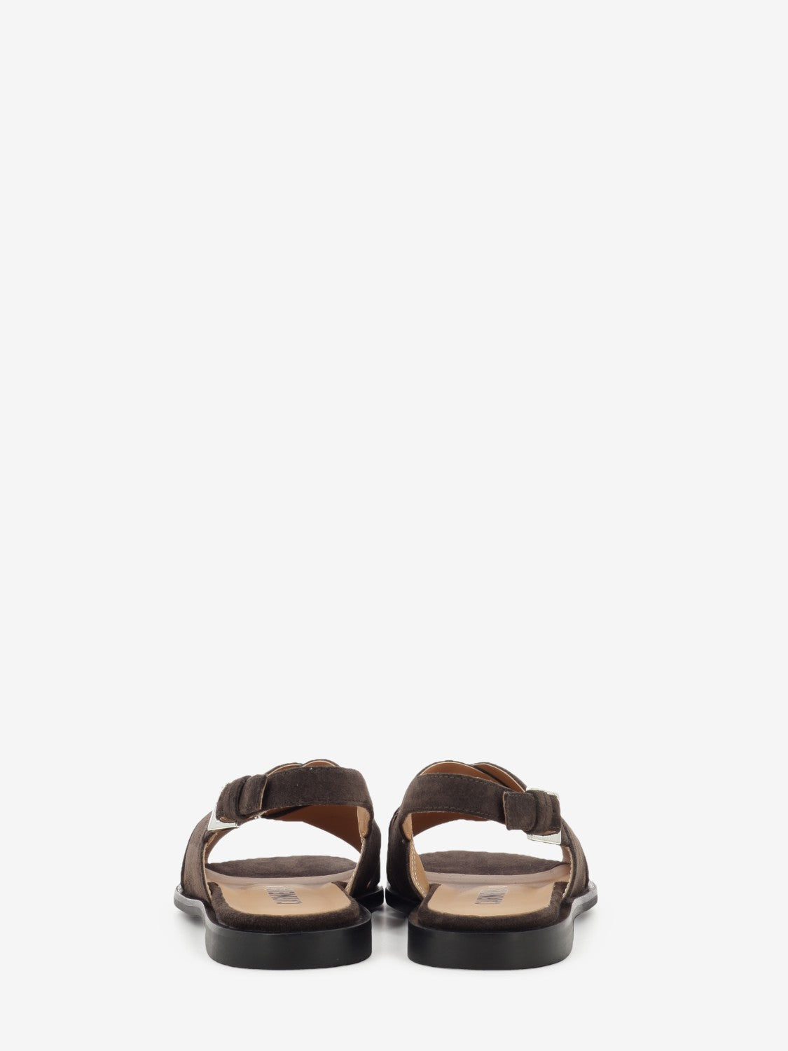 Dark brown suede sandal