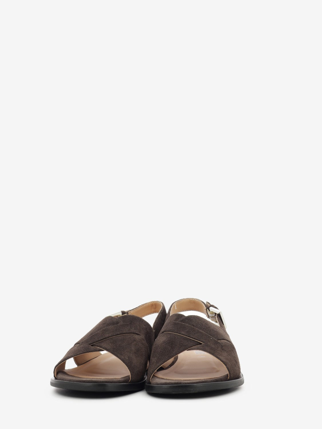 Dark brown suede sandal