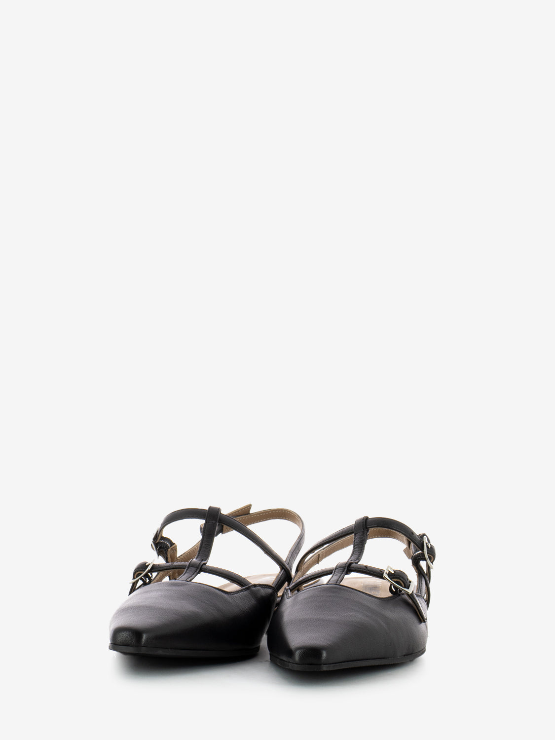 Slingback bassa a punta nera