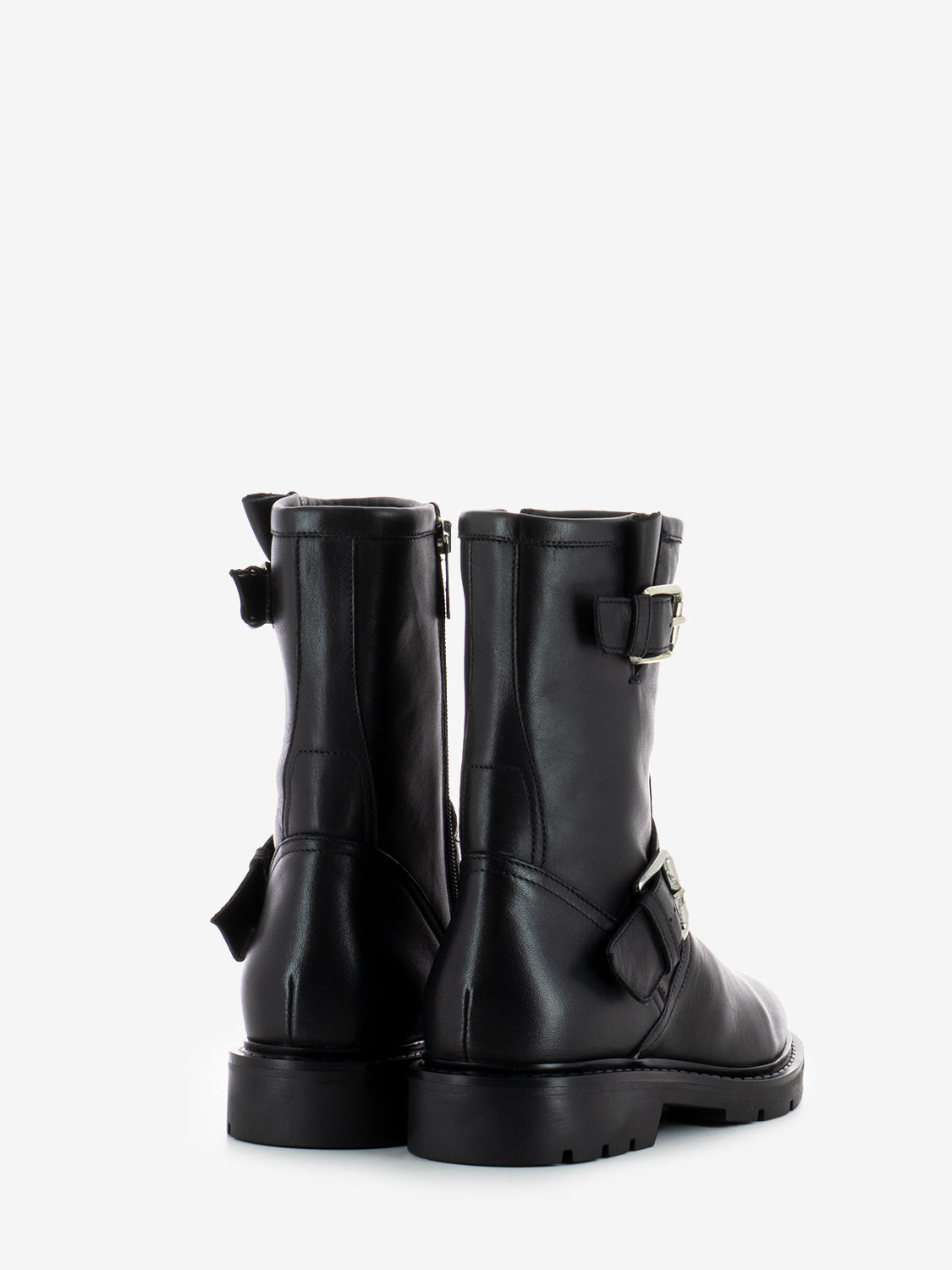 Pollock Black Biker Boots