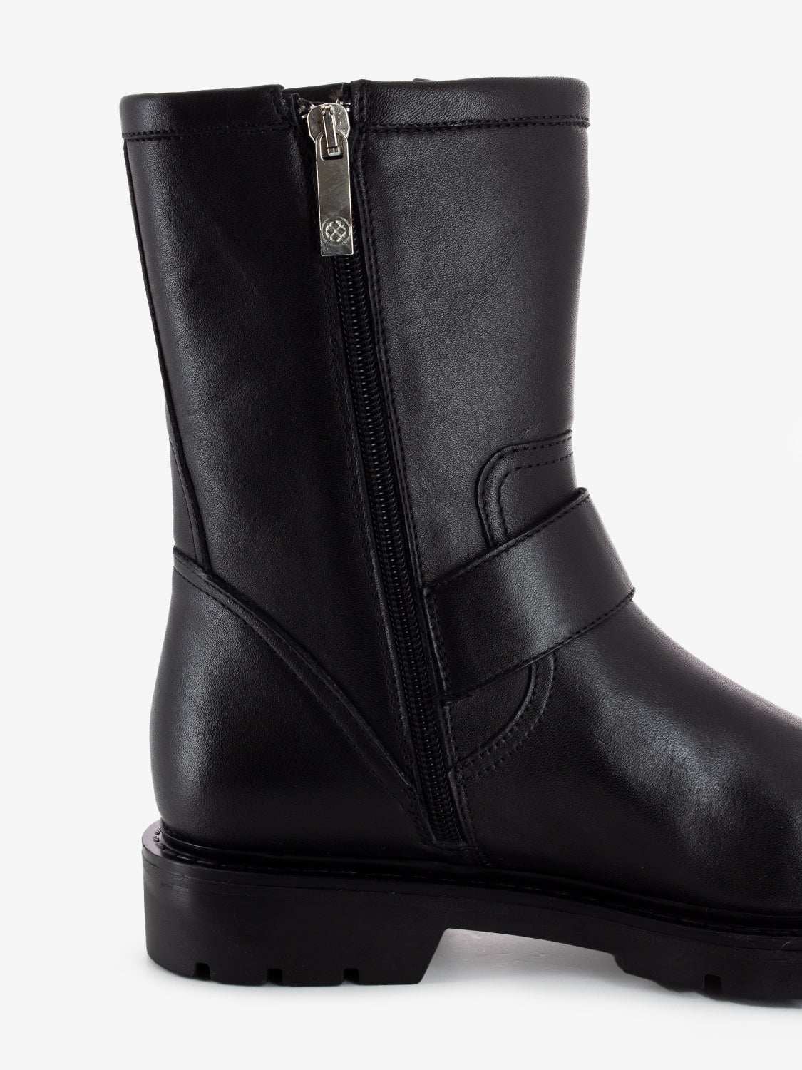 Pollock Black Biker Boots