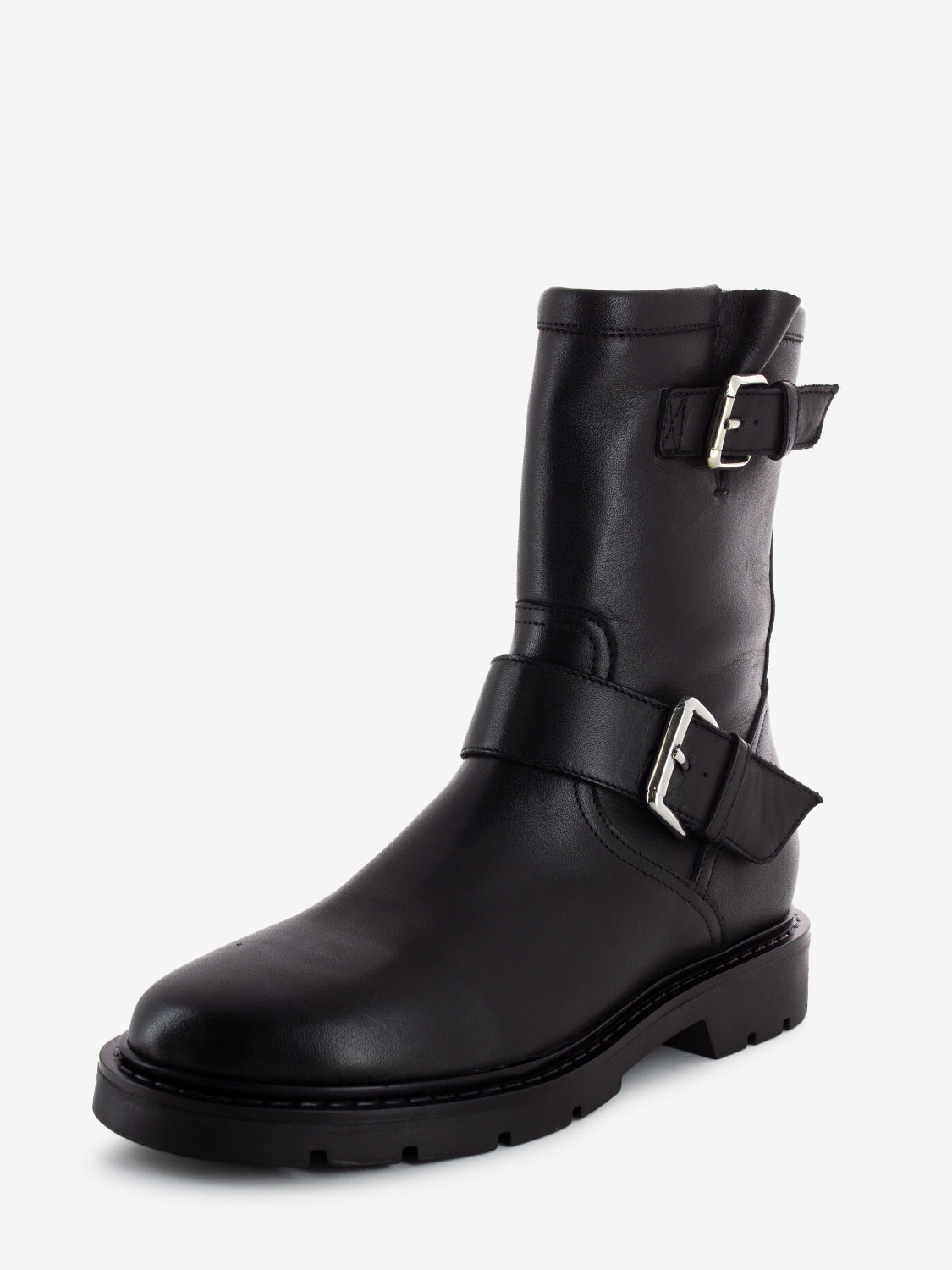 Pollock Black Biker Boots