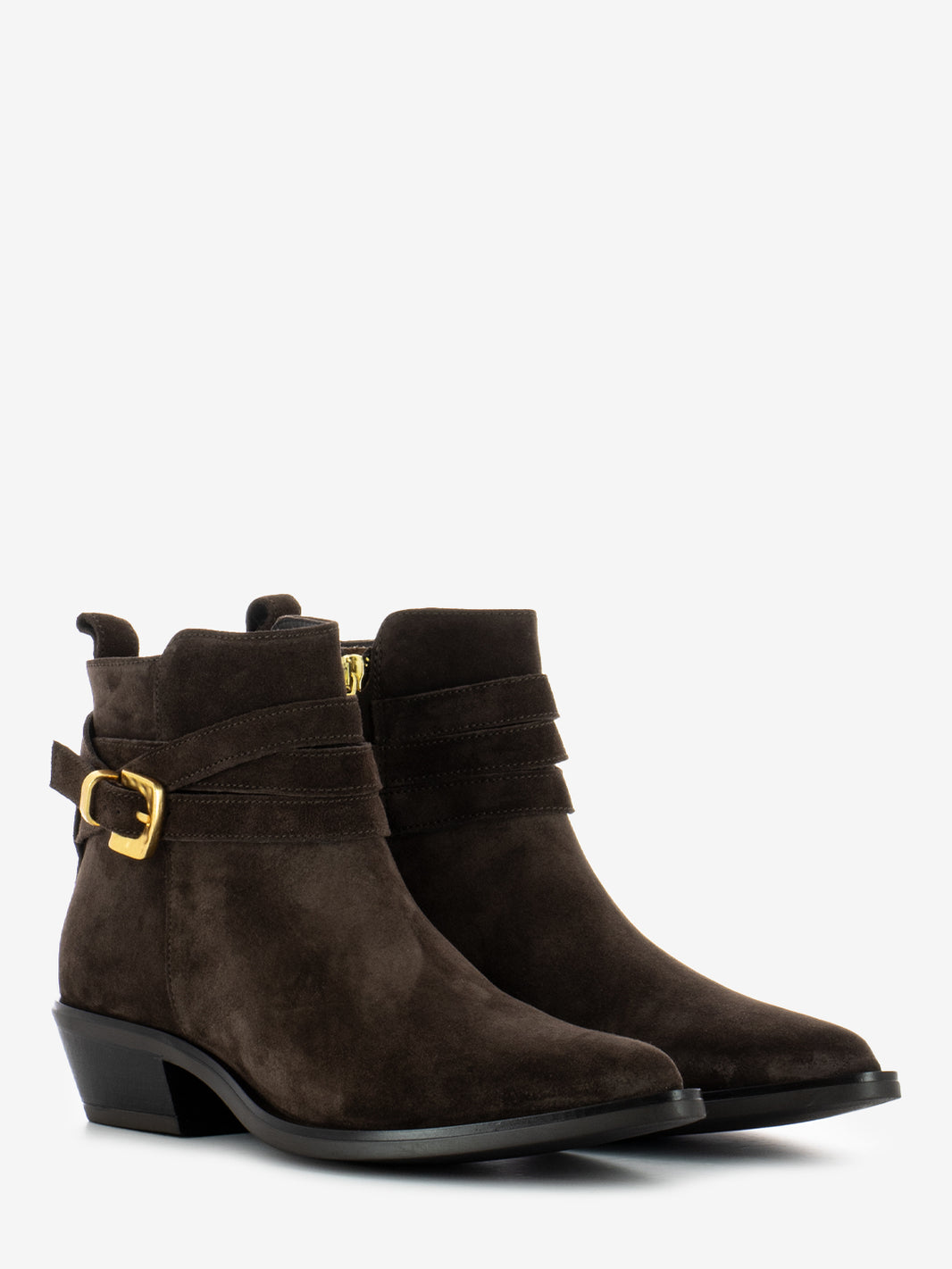 Kelly brown mousse wrap ankle boots