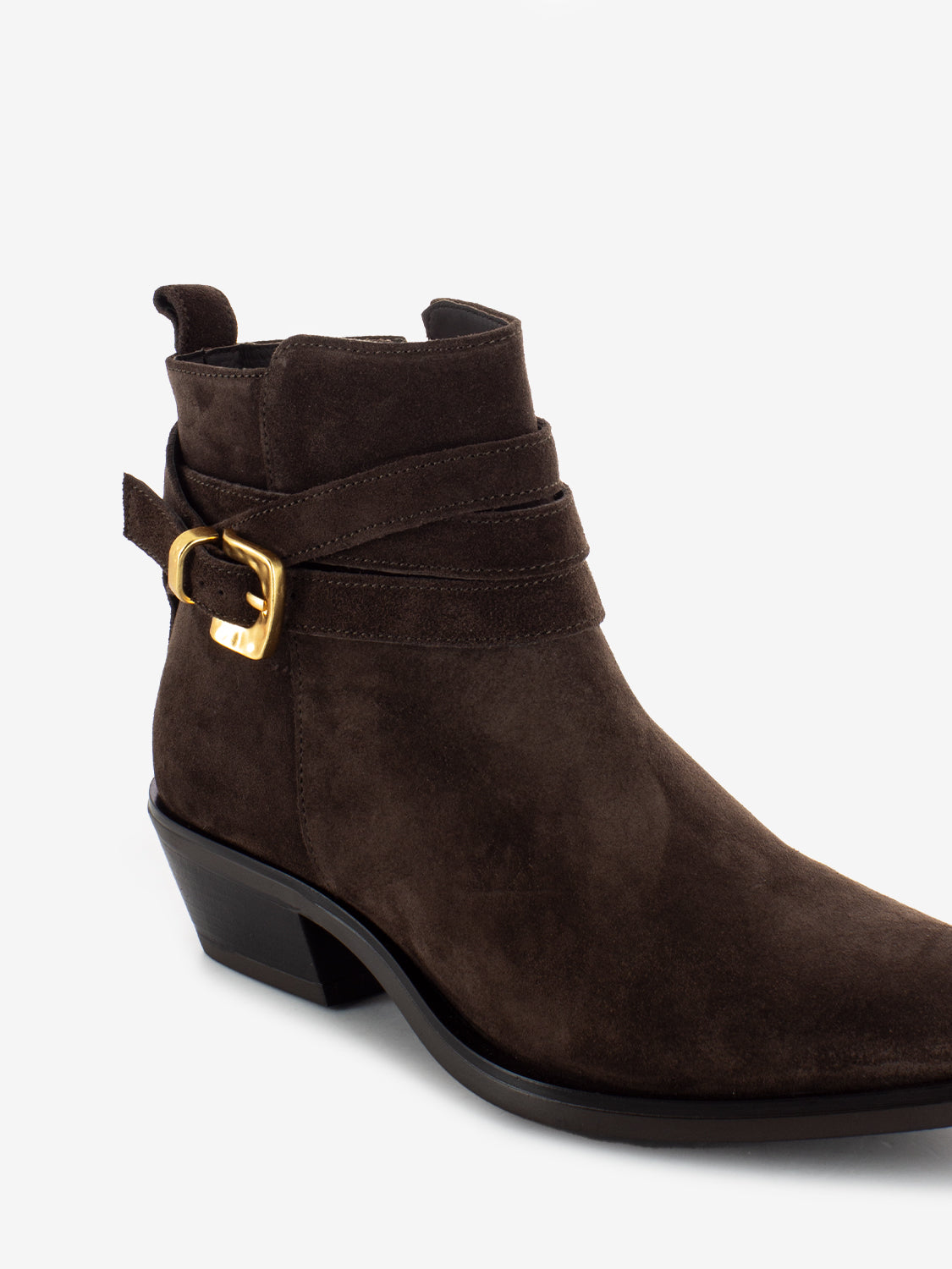Kelly brown mousse wrap ankle boots