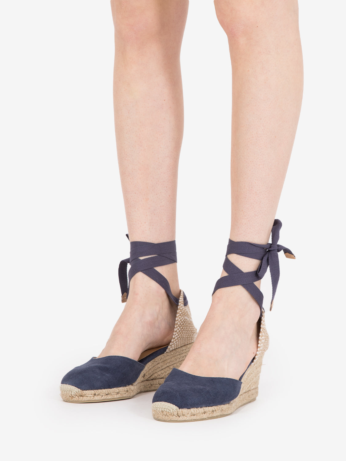 Carina dark blue canvas espadrilles 70mm